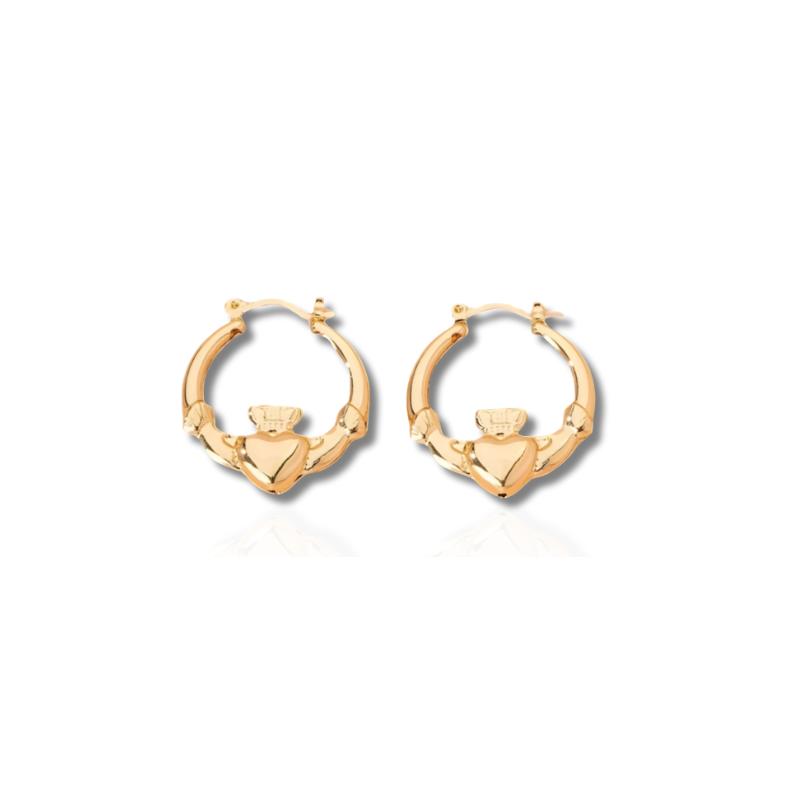 Geometric Heart-Shaped Hoop Earrings – Romy