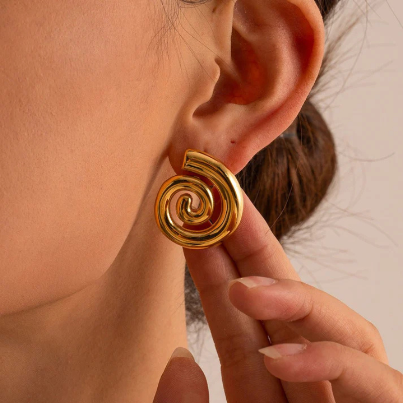 Stylish Elegant Spiral Earrings - Lily
