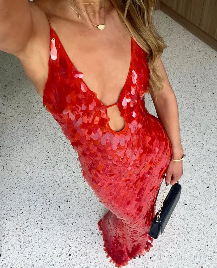 Vicky Sequin Maxi Dress