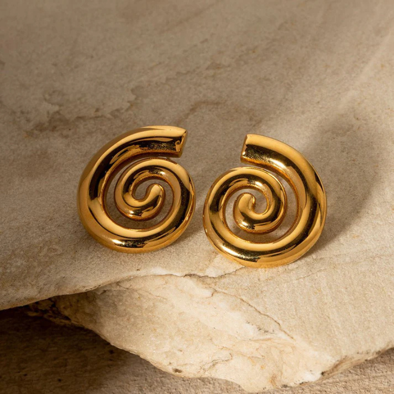 Stylish Elegant Spiral Earrings - Lily