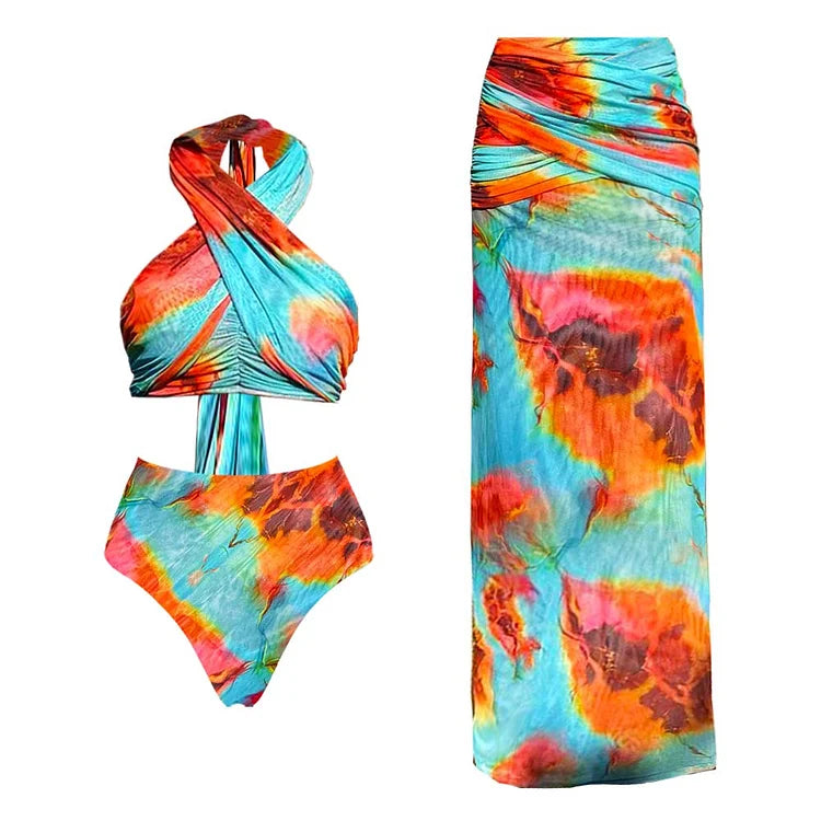 Marisse Sunset Bikini Wrap Set
