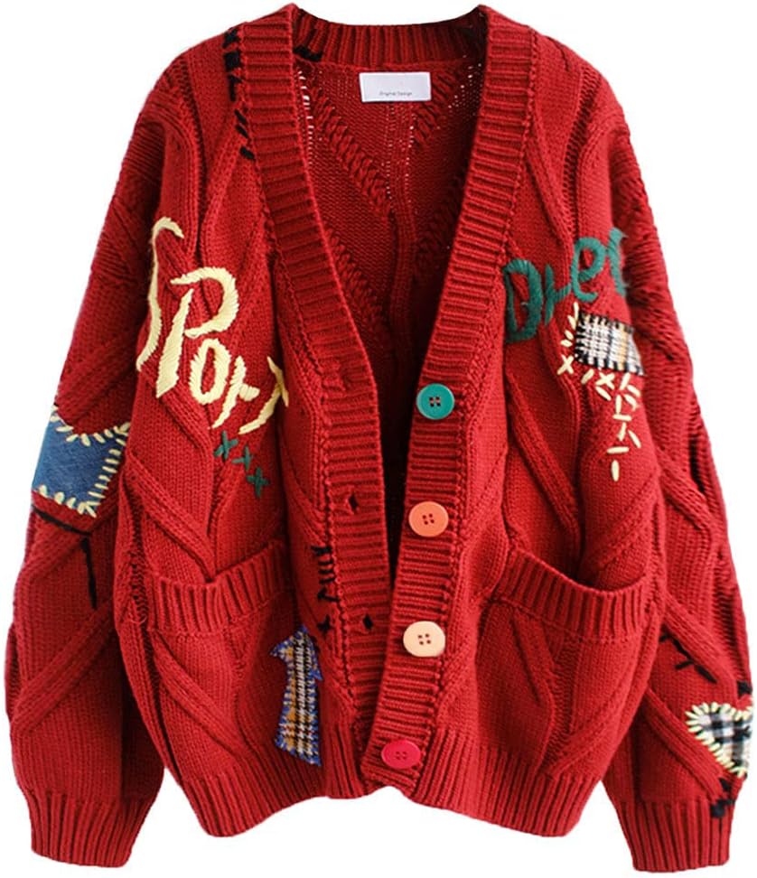 Casual Alphabet Stitch Cardigan