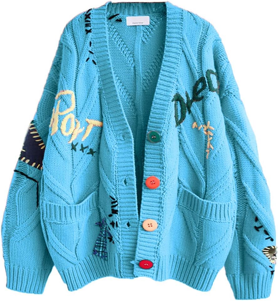Casual Alphabet Stitch Cardigan
