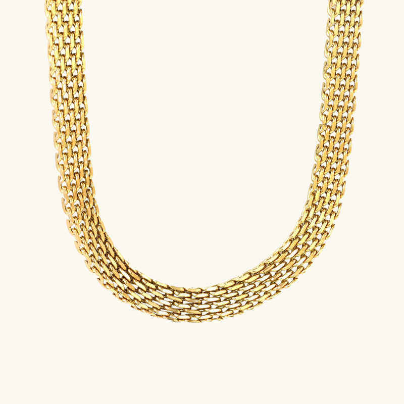 Luxury Chunky Mesh Chain Necklace - Kelsey