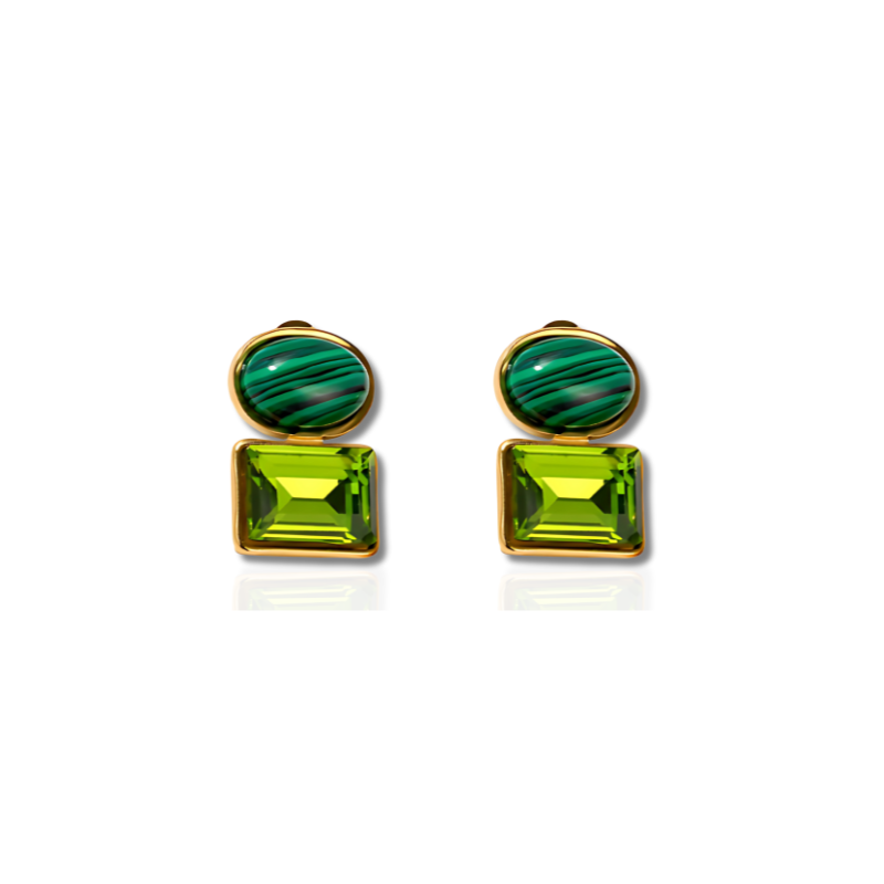 Elegant double-layer stone earrings - Cameron for a stylish look