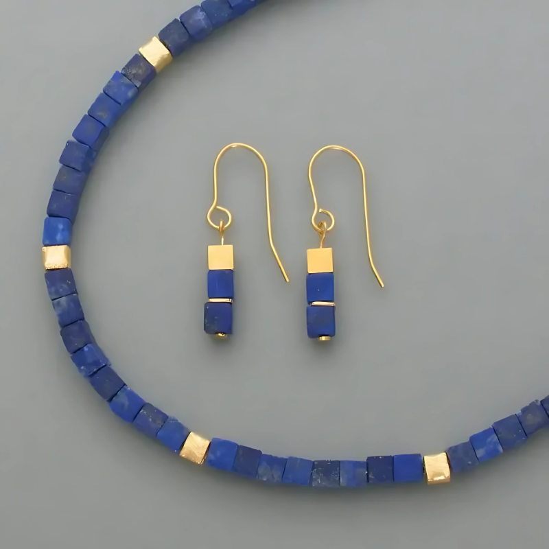 Elegant Blue Cube Earrings - Not for a stylish look