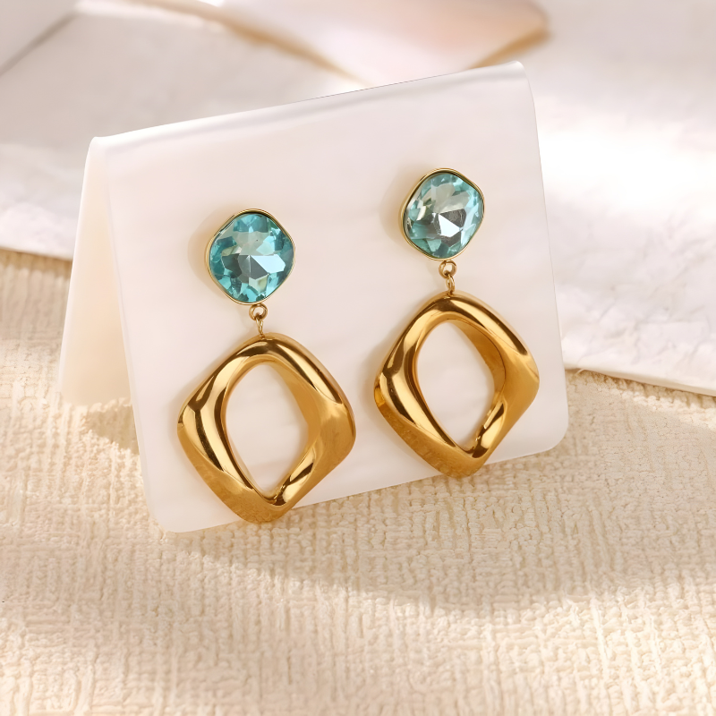 Elegant Irregular Zircon Earrings - Veronica