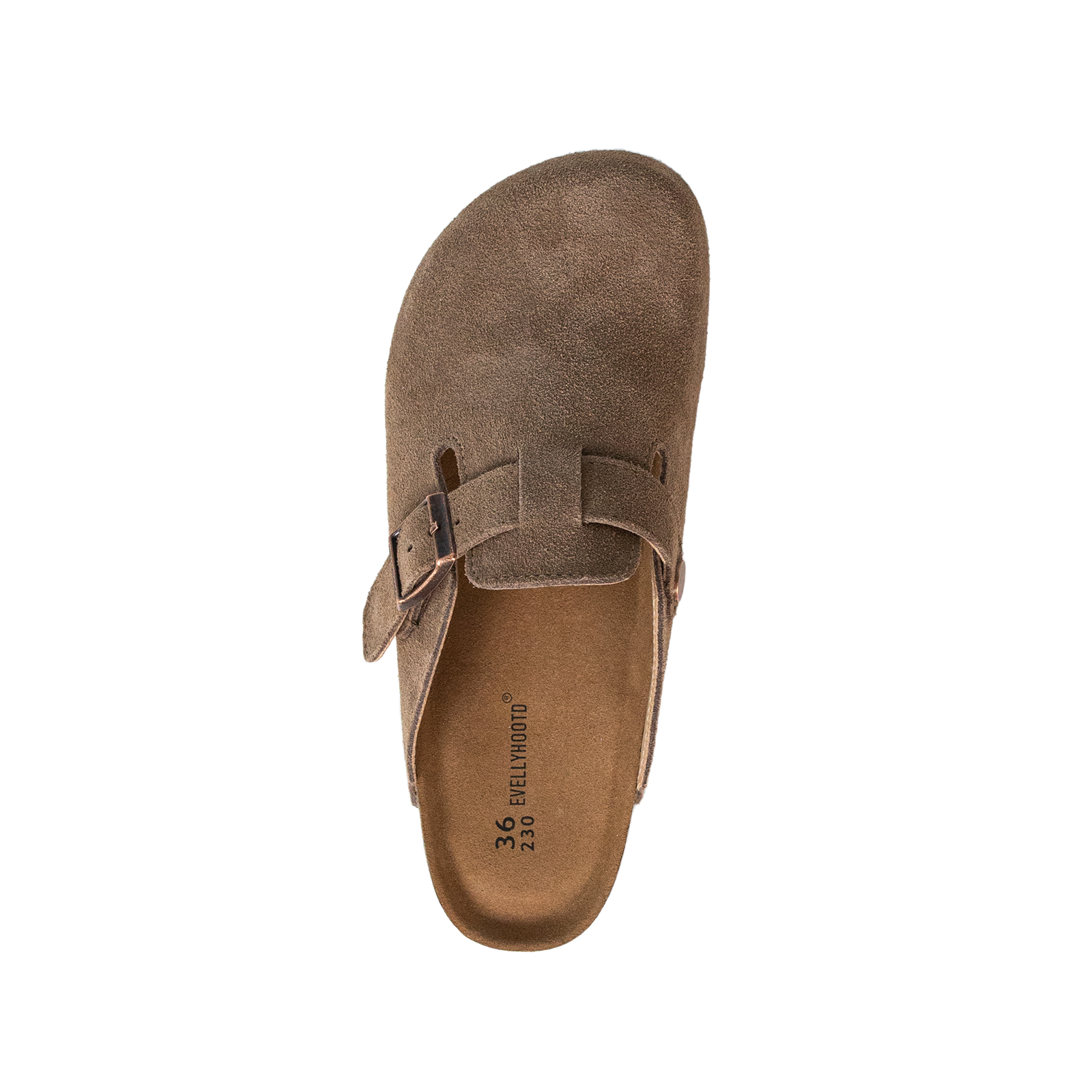 Evergreen Closed Round Toe Suede Clogs