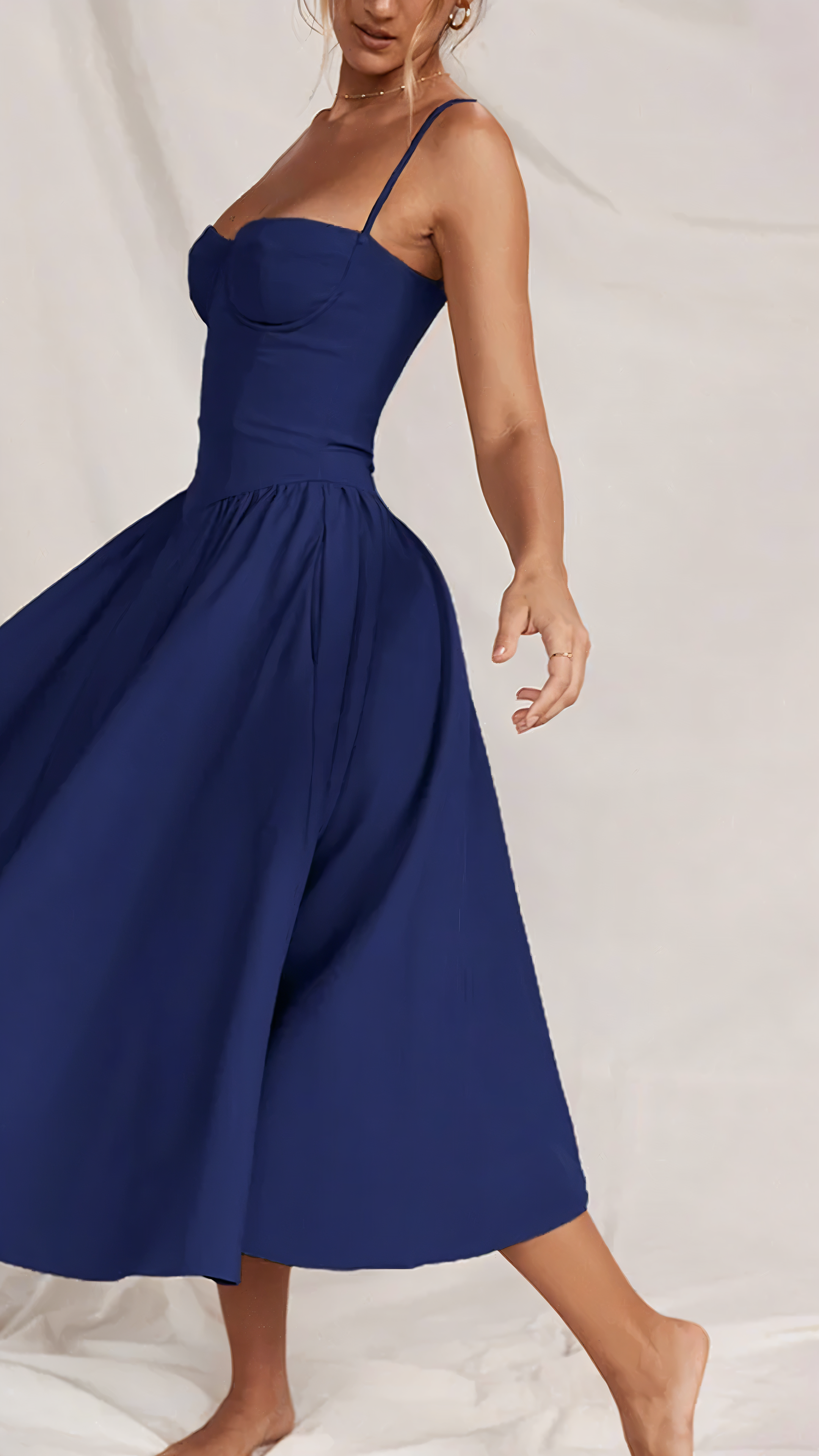 Violet French Dress with Suspenders in Hof Style