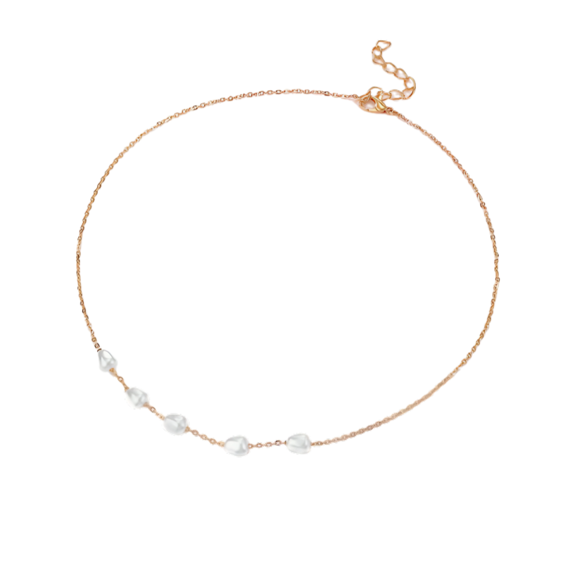 Enhance your look with the elegant Fresh Five-Pearls Necklace - Victoria