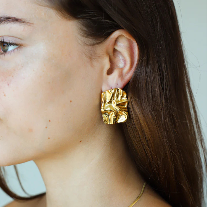 Structured Rectangular Earrings - Jammi