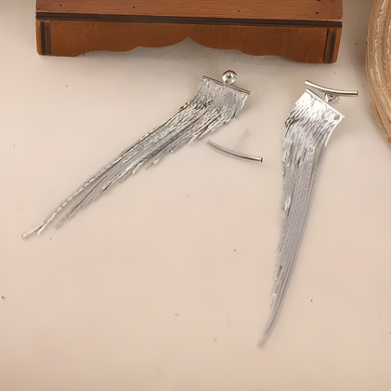 Stylish Silver Tassel Earrings - Bernice for an Elegant Look
