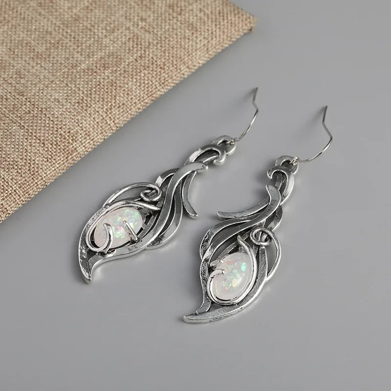 Elegant Oval Fire Opal Earrings - Kelly for a captivating look