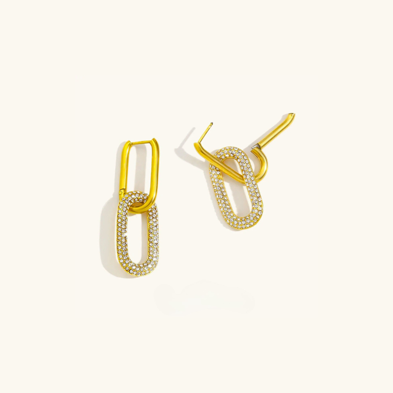 Elegant Square Earrings with Sleek Finish - Sisi