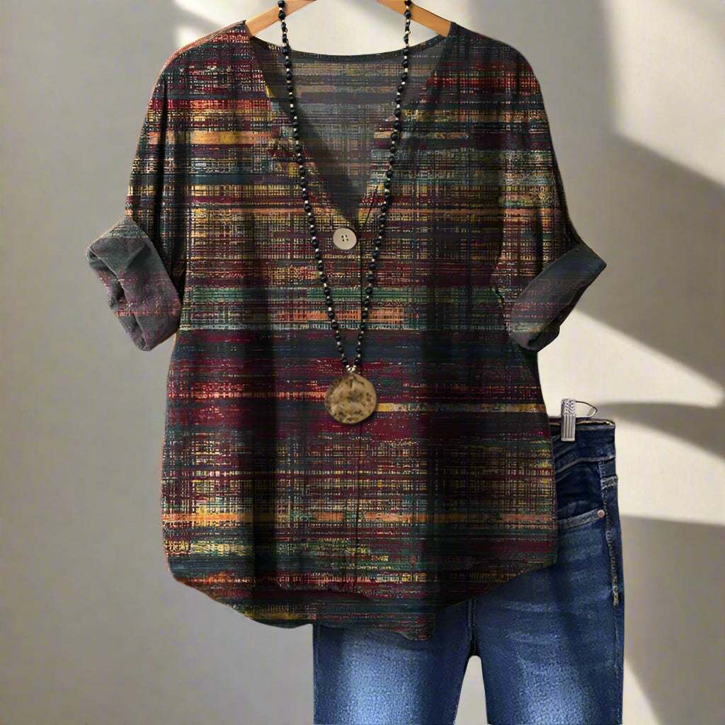 Casual V-Neck Everyday Blouse