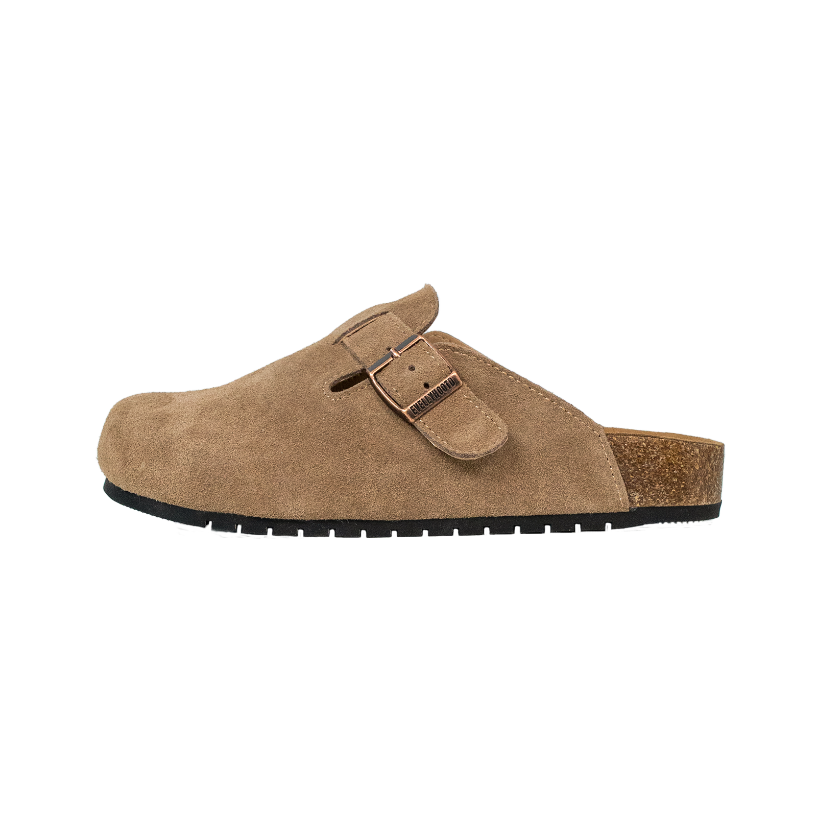 Evergreen Closed Round Toe Suede Clogs