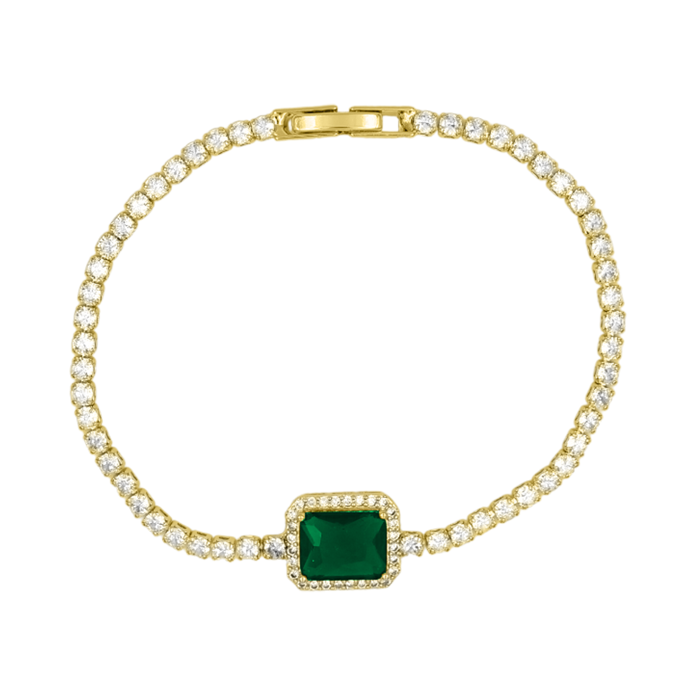 Elegant Tennis Bracelet with Emerald – Timeless Luxury for Every Woman