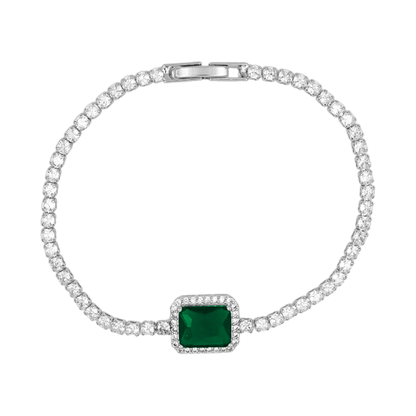 Elegant Tennis Bracelet with Emerald – Timeless Luxury for Every Woman