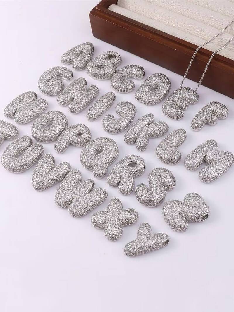 Elegant necklace with letter Pavé for a unique style