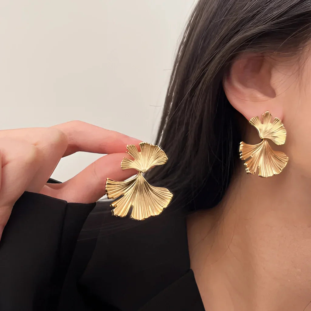 Ginkgo Biloba Leaf Earrings | Bohemian Style