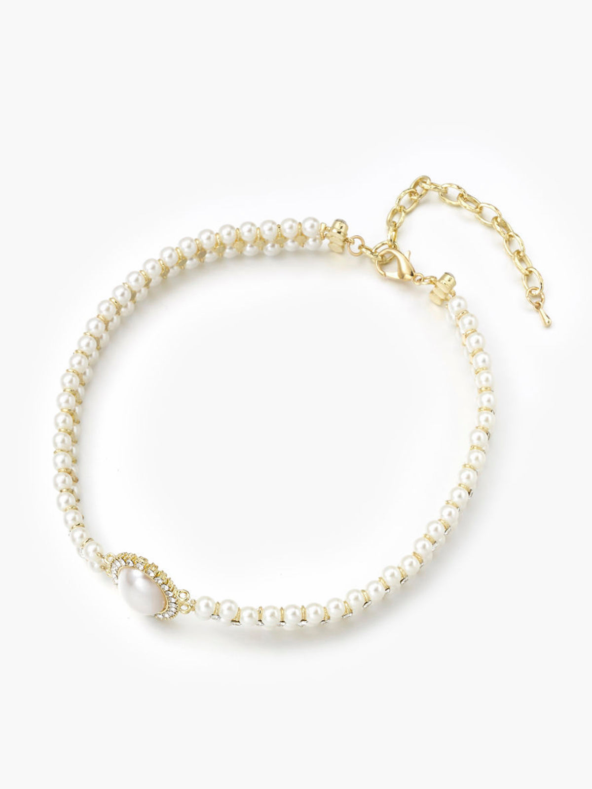 Vintage Double Layer Fake Pearl Necklace – Classic Elegance