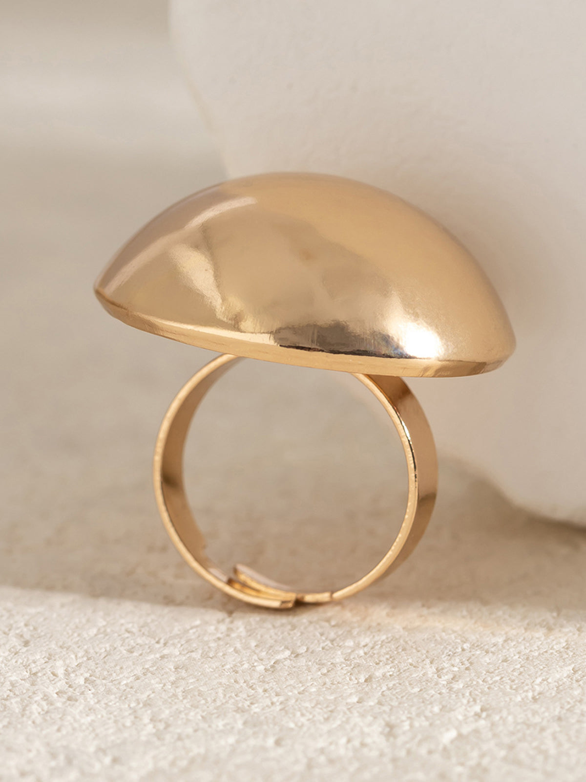 Stylish geometric half ball ring for a unique look