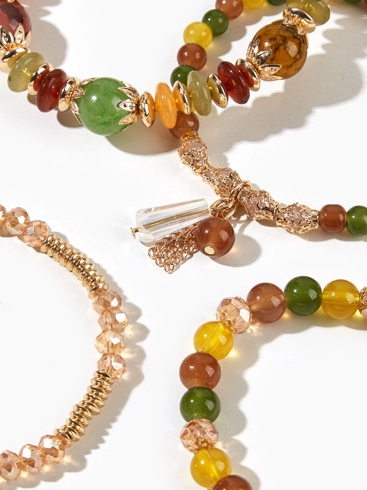 Set of 4 Beautiful Crystal Pearl Bracelets