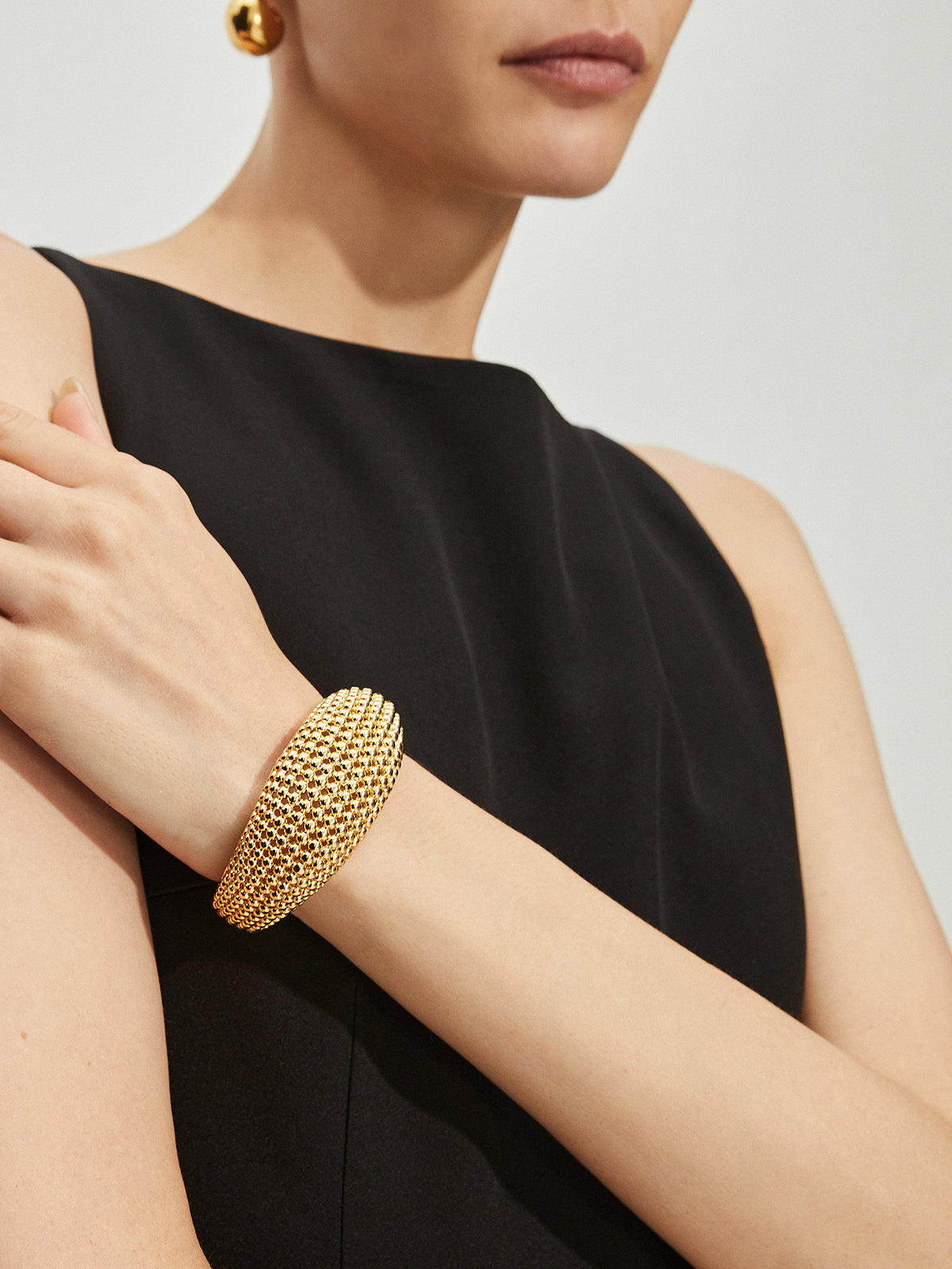 Vintage Holle Beads Open Bracelet