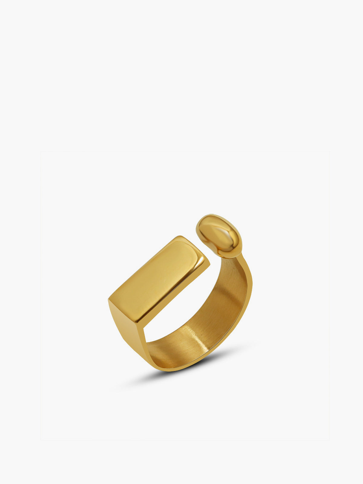Elegant in Simplicity: Geometric Gold Open Ring