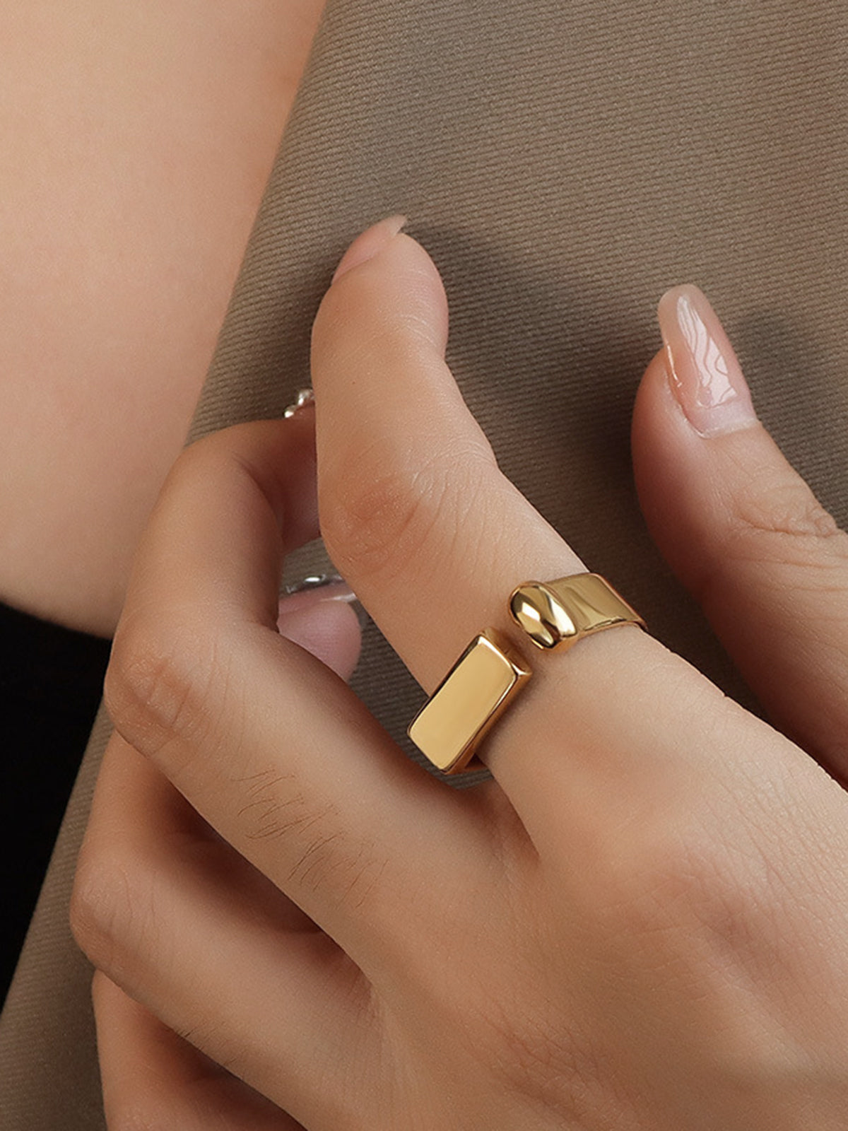 Elegant in Simplicity: Geometric Gold Open Ring