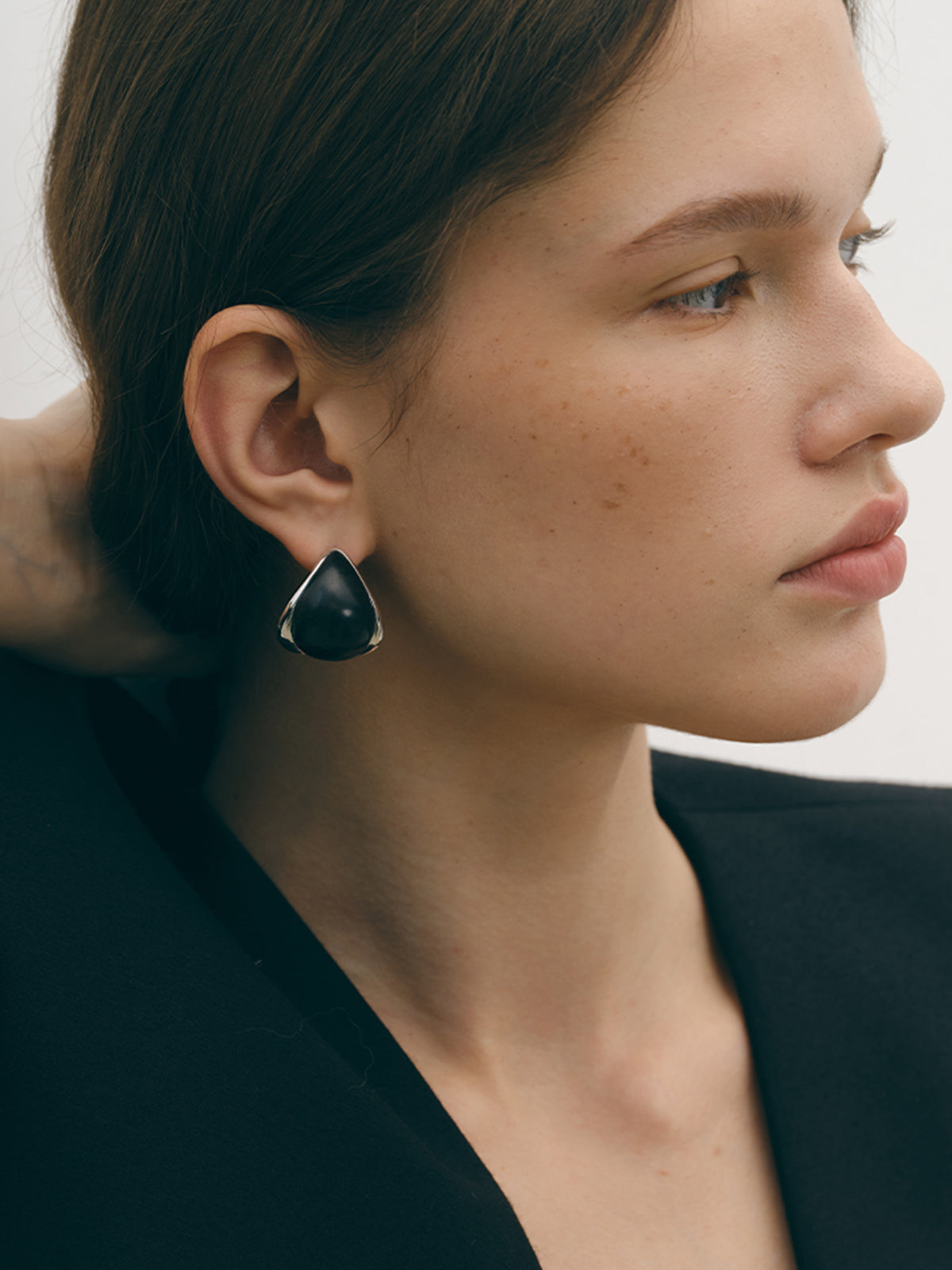 Elegant Bijoux Midnight Black Onyx Earrings