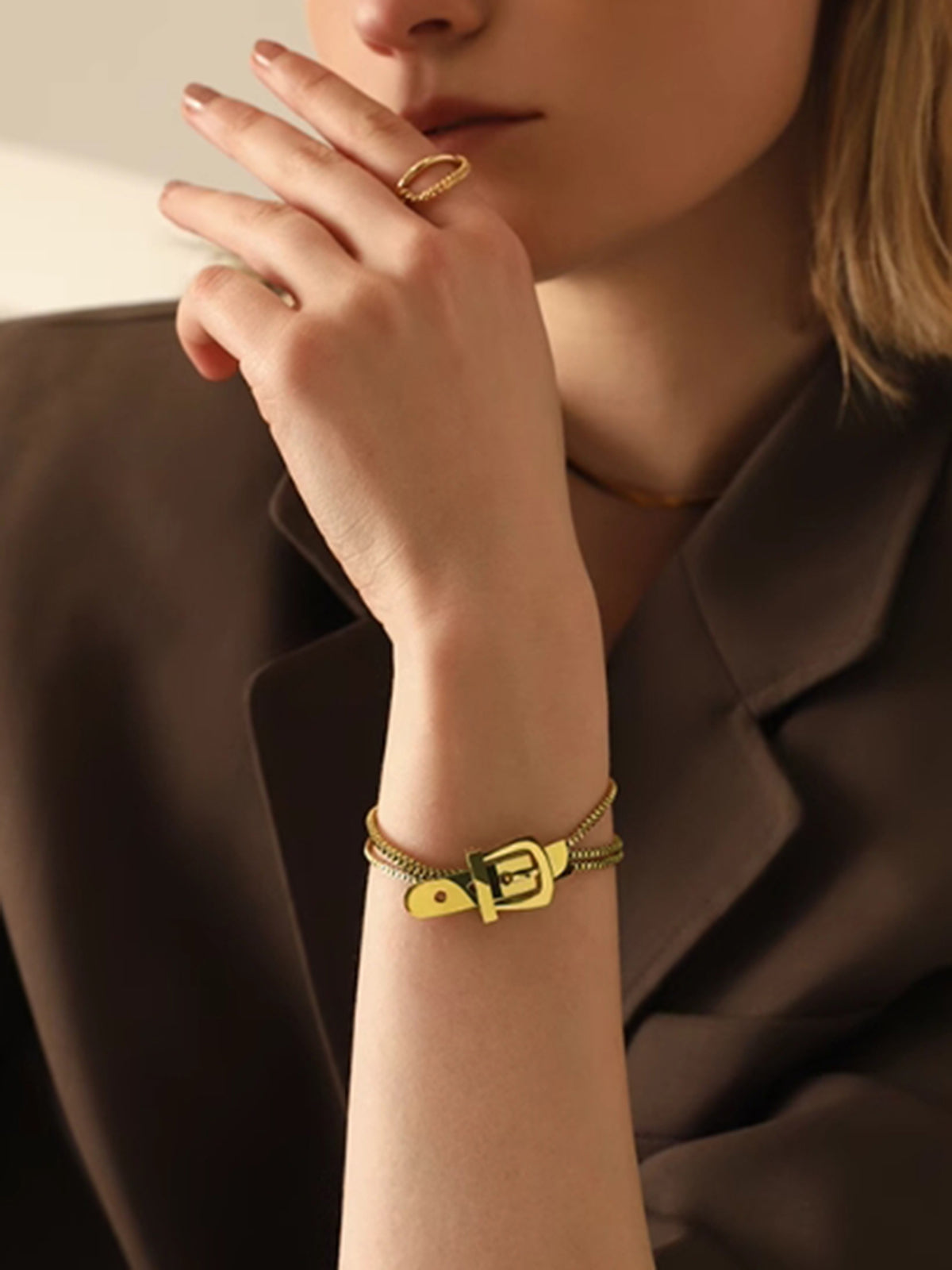 Stylish Unisex Three-Layer Necklace Bracelet