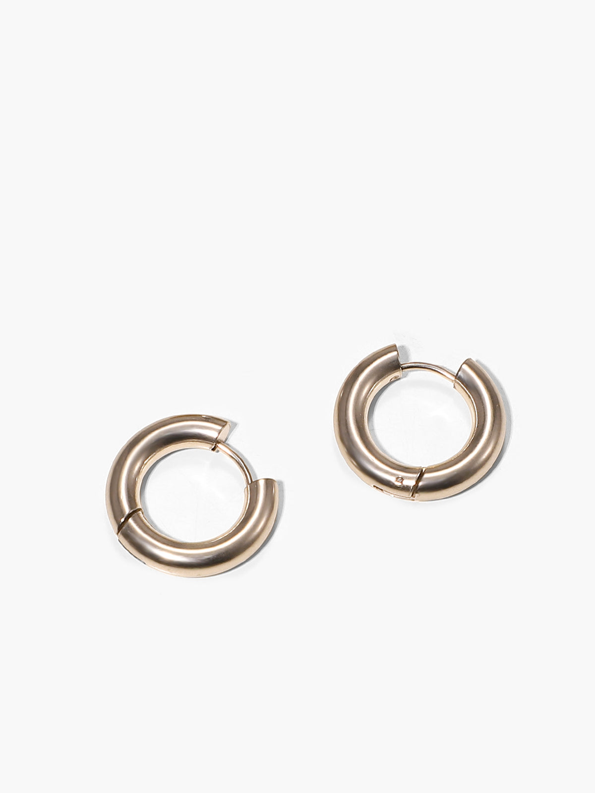 Two-tone stainless steel harness earrings