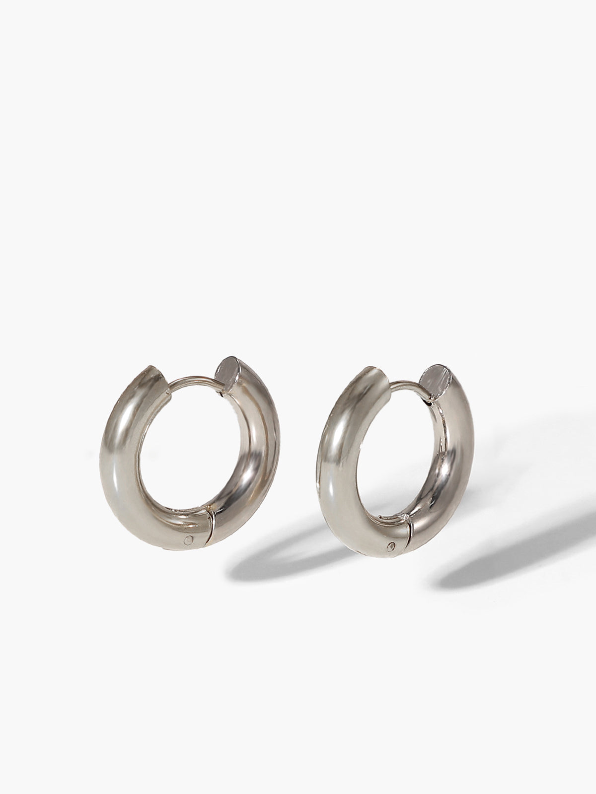 Two-tone stainless steel harness earrings