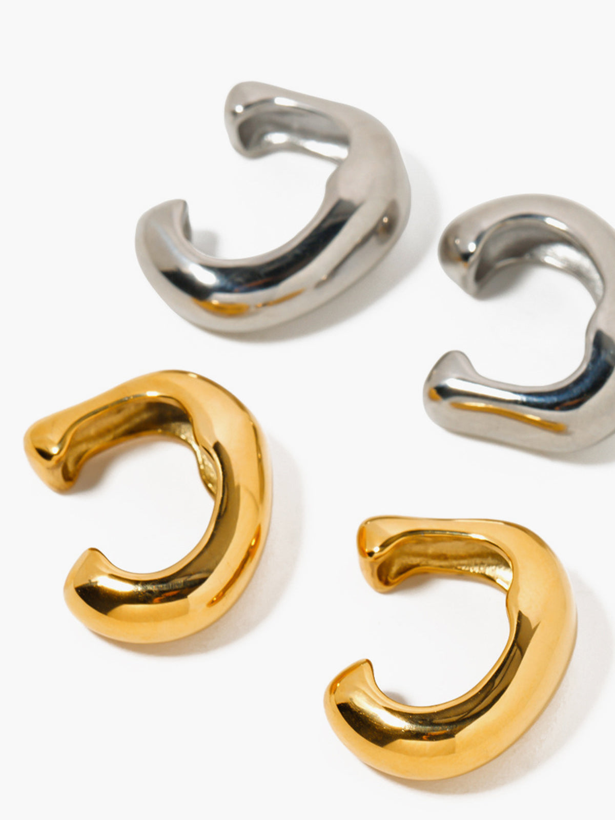 Stylish Chunky Hoop Earrings Cuff