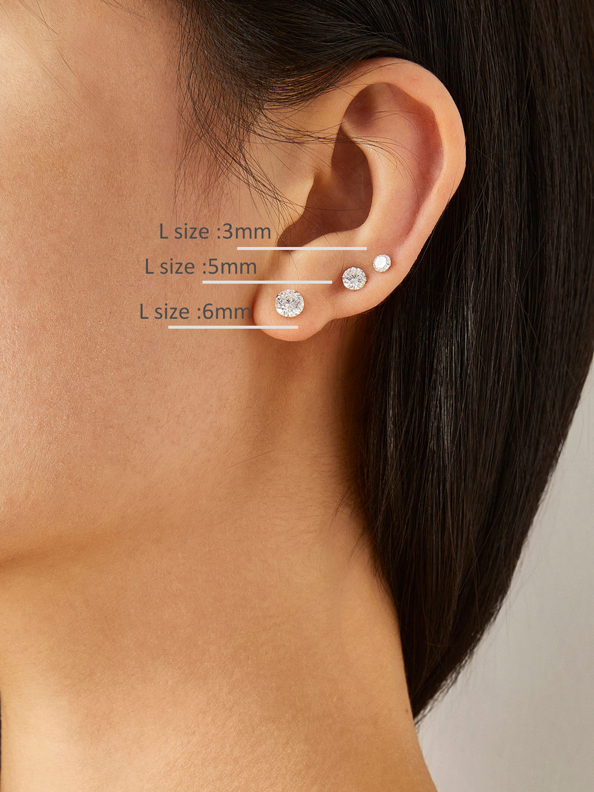 Elegant Shine Zirconium Stud Earring Set