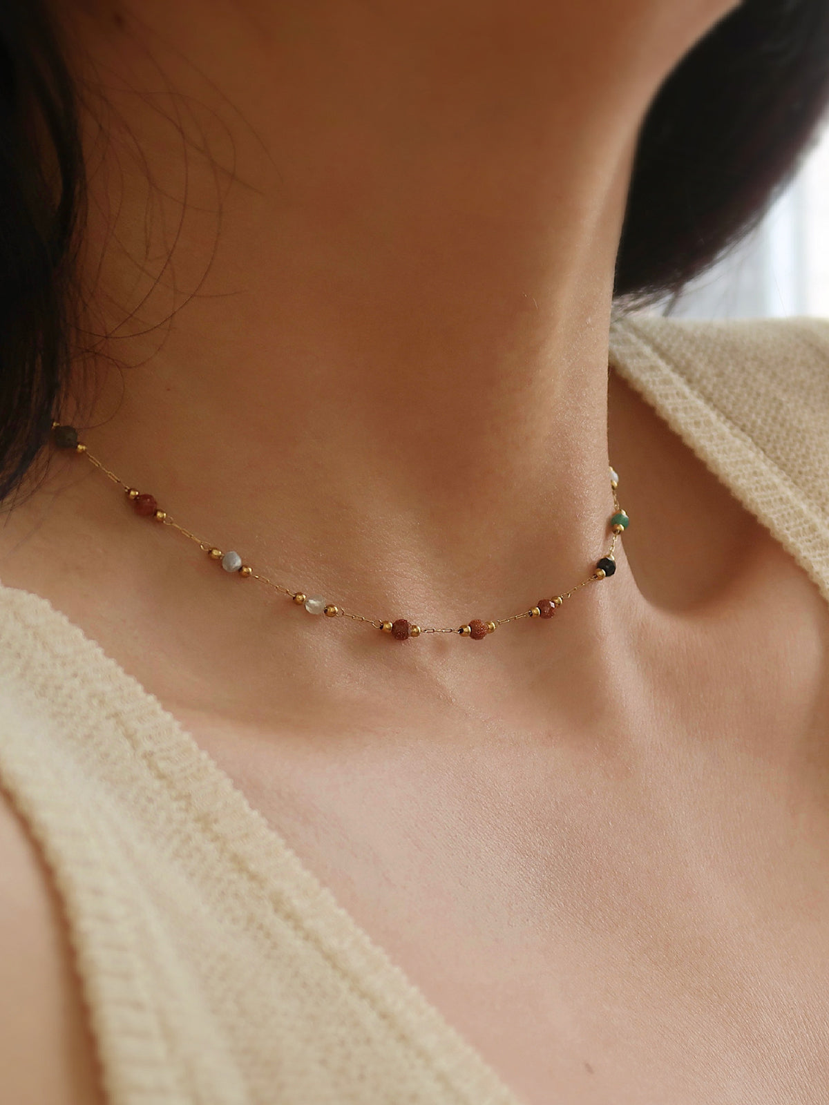 Elegant Colored Pearl Necklace