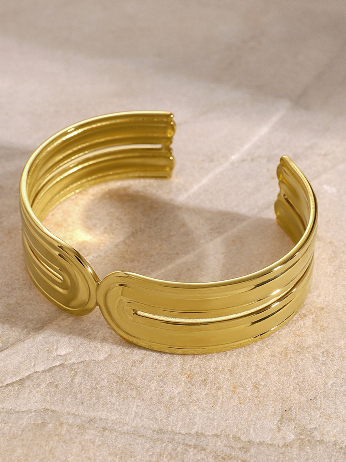 Spatial Open Tunnel Cuff Bracelet