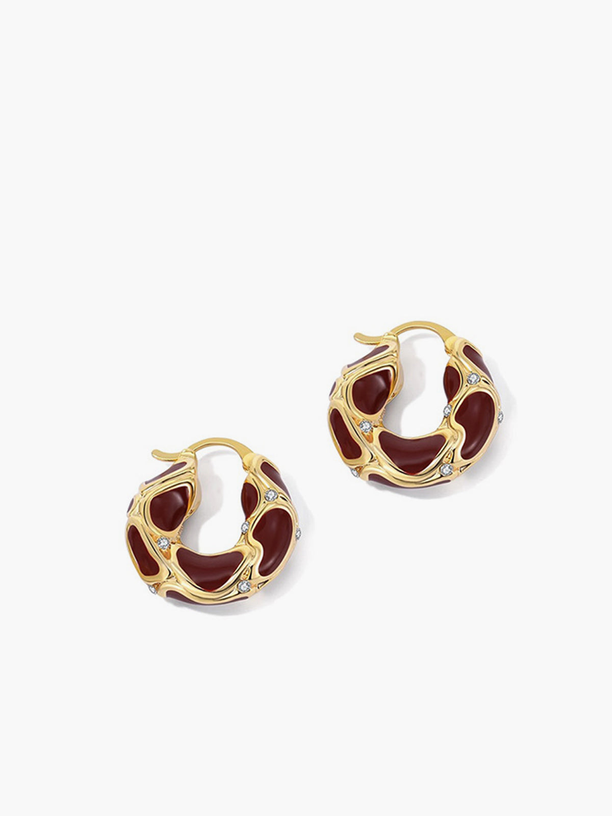 Elegant Thick Gold Frame Earrings