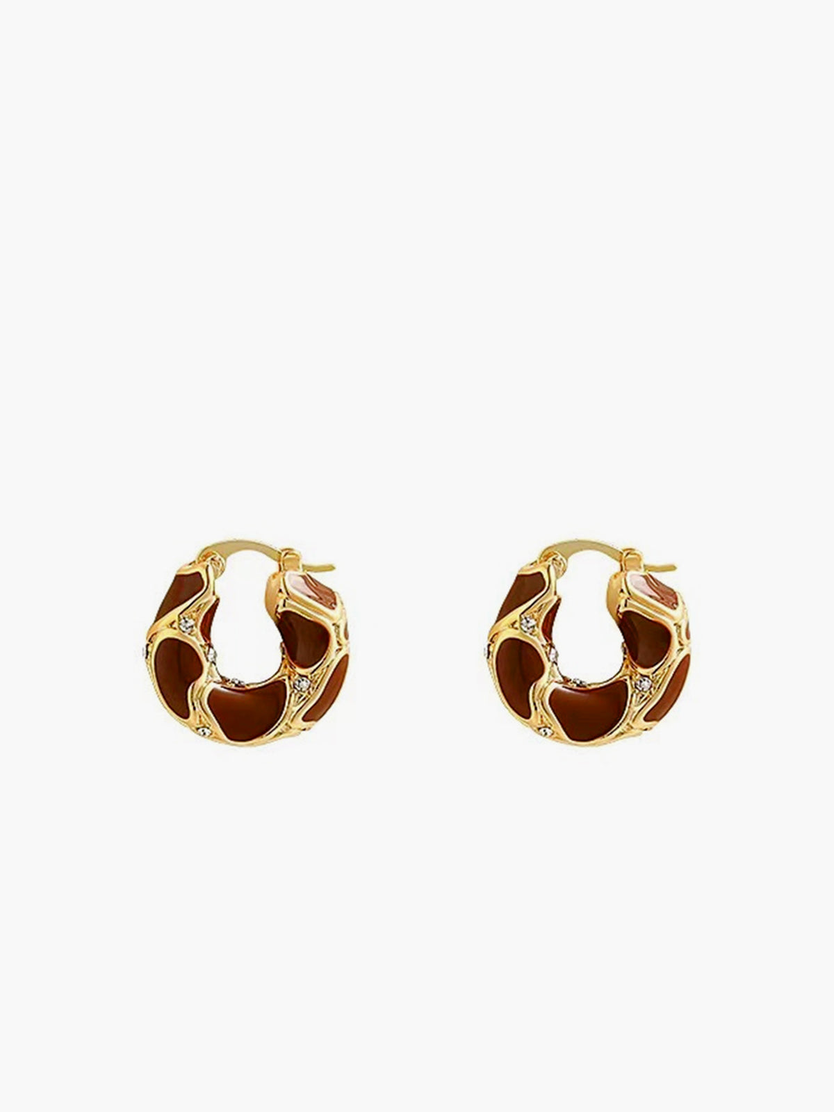 Elegant Thick Gold Frame Earrings