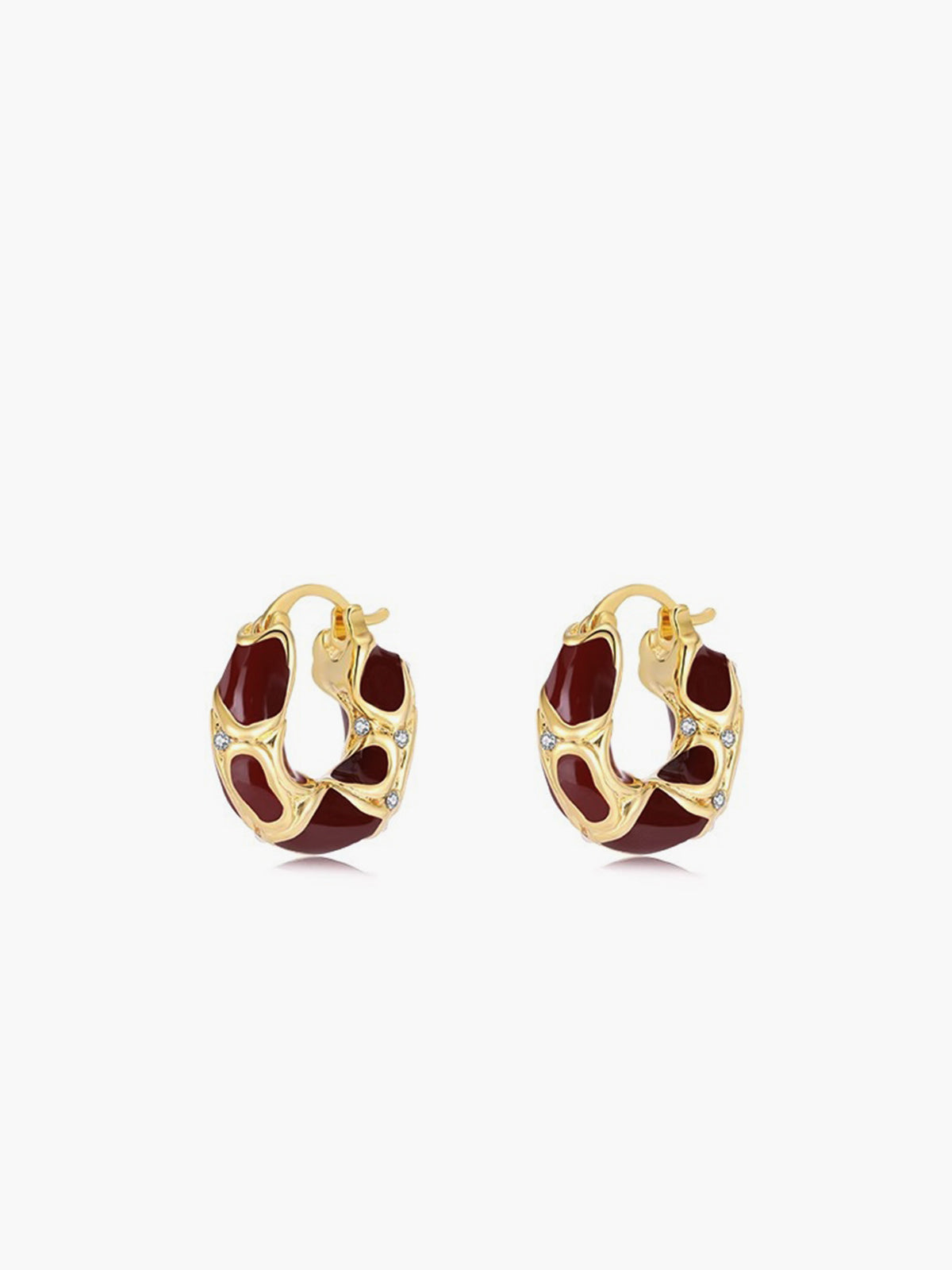 Elegant Thick Gold Frame Earrings