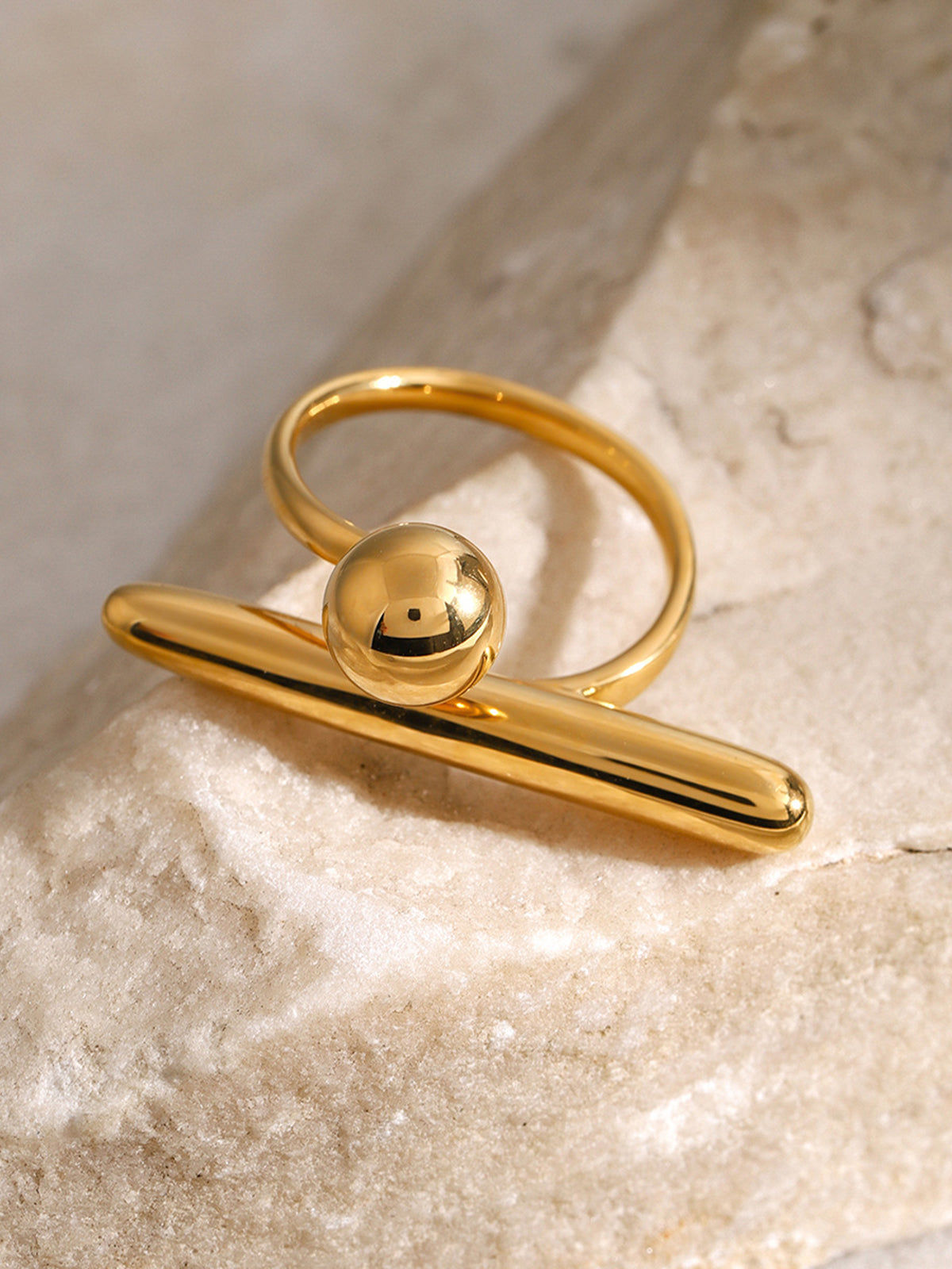 Minimalist asymmetrical open ring with unique design