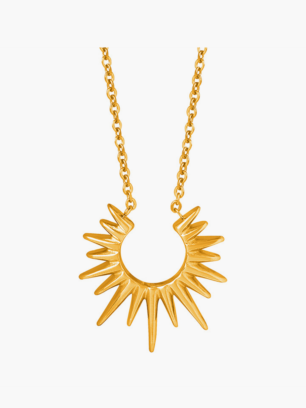 Golden Sun Glowing Necklace Pendant