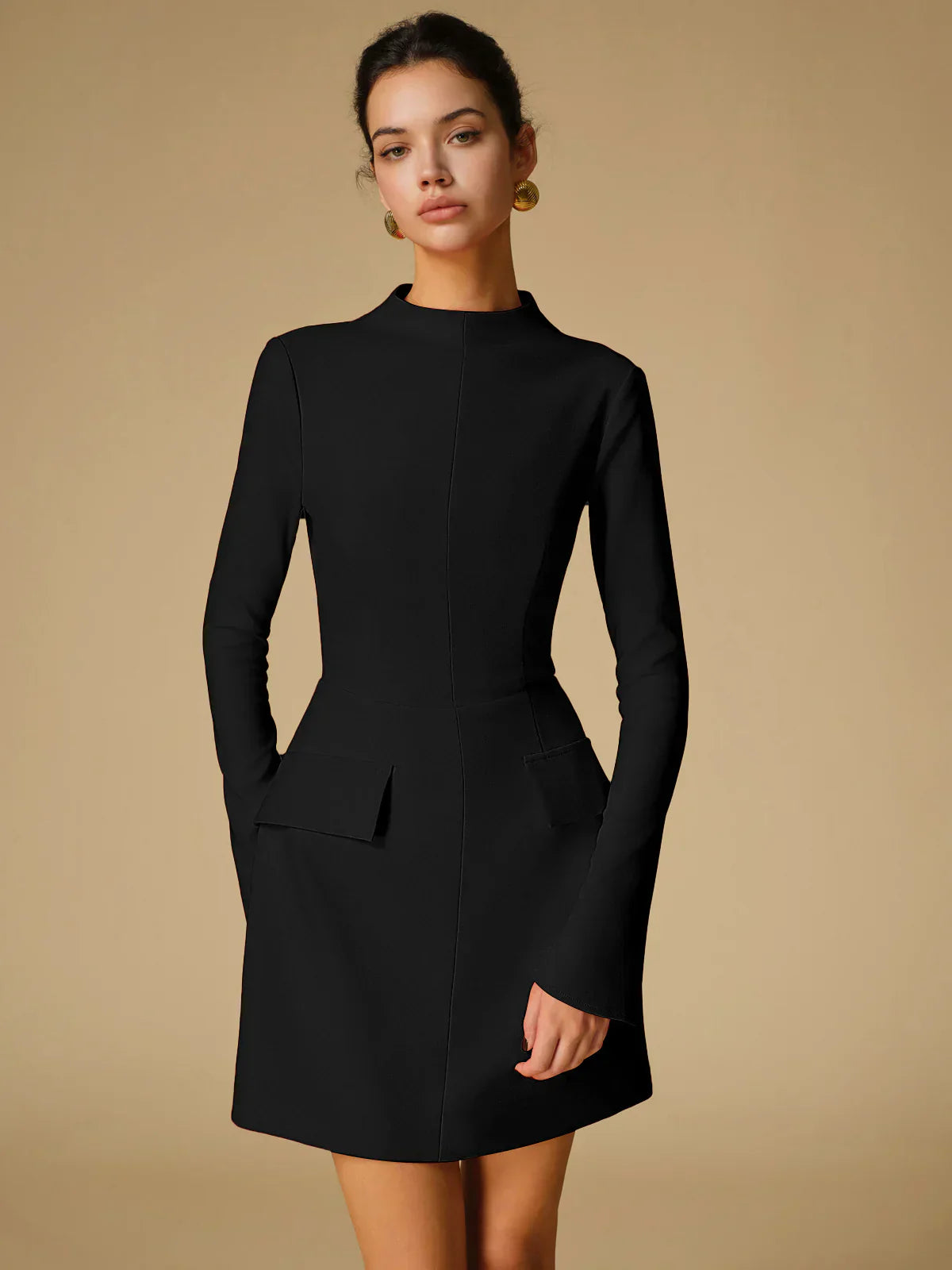OLIVIA – Mock Neck Dress