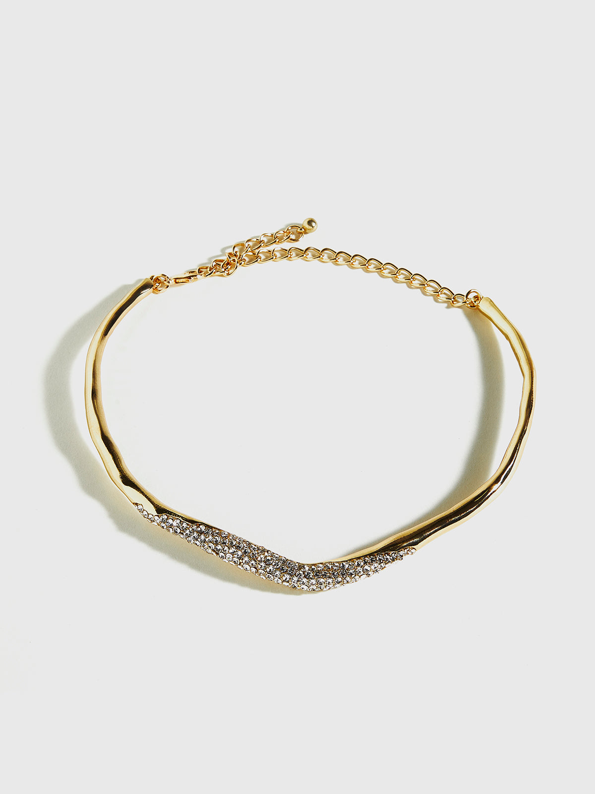 Irregular Zircon Choker Necklace