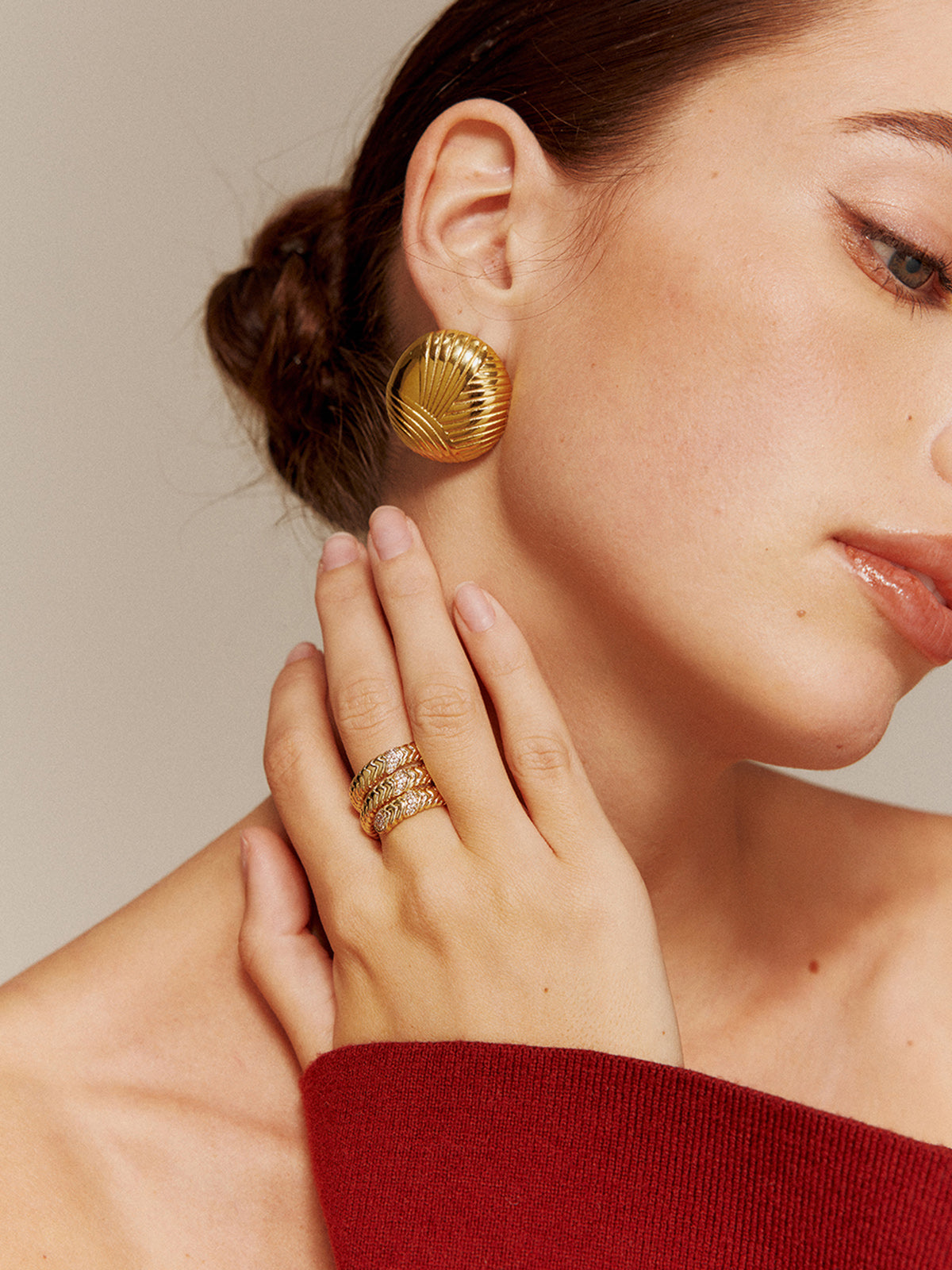 Ring and spiral of a snake with triple layer