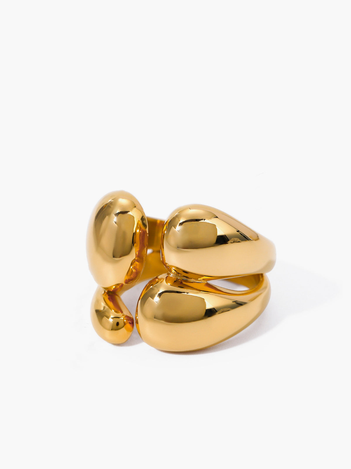 Large open ring with asymmetrical size - 1 piece