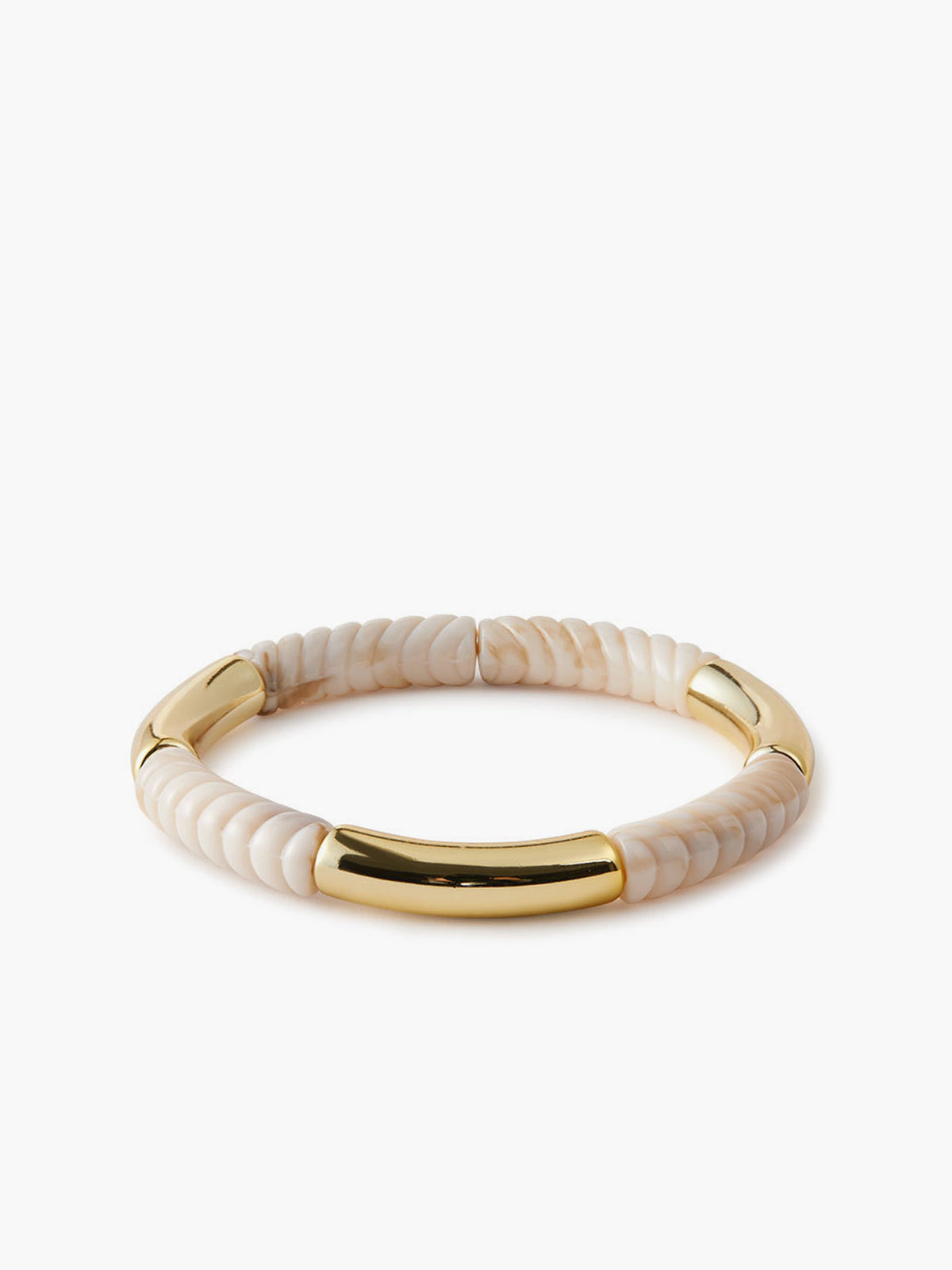 Sparkling Gold Shell Statement Bracelet