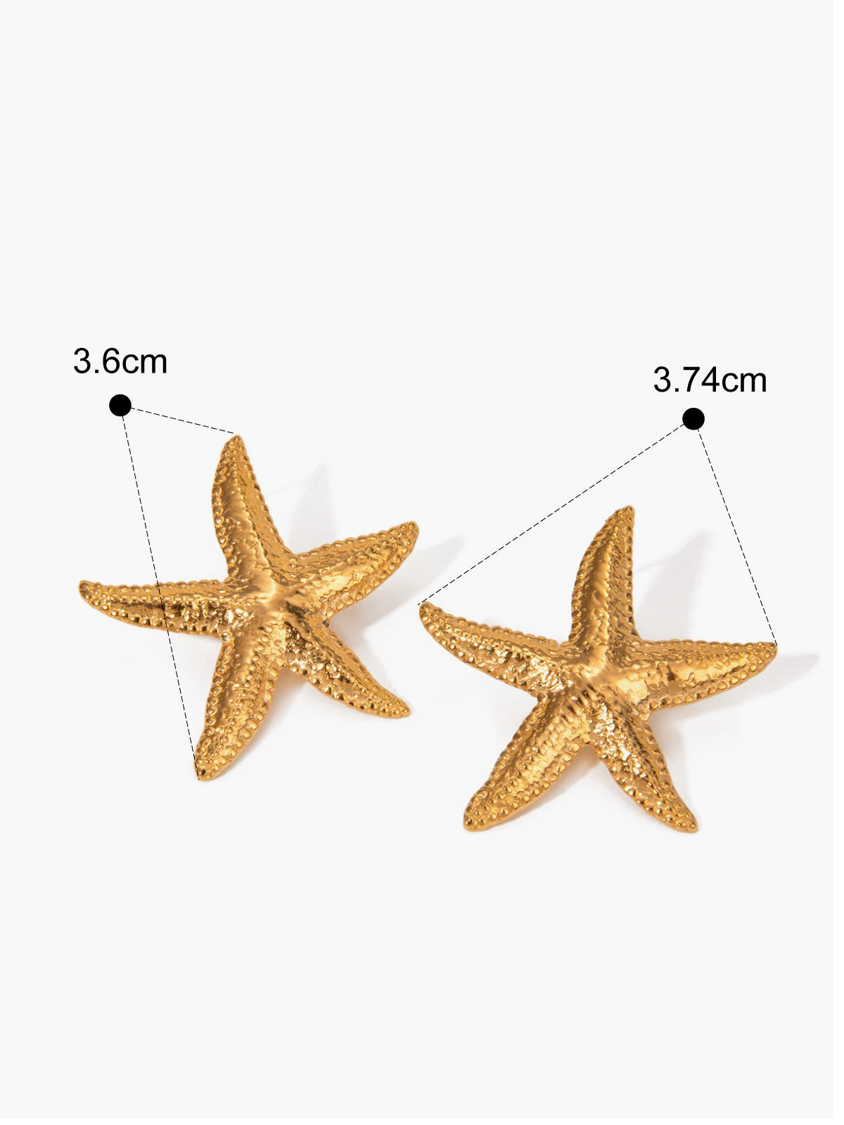 Starfish Earrings Gold – Summer Statement Studs for Women