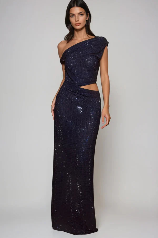 Naomi Sparkle Satin Dress